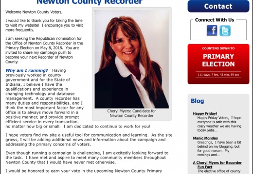 Cheryl Myers for Newton County Recorder