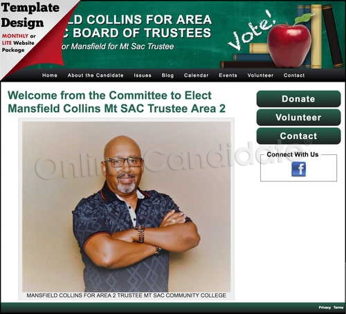 Elect Mansfield Collins Mt SAC Trustee Area 2
