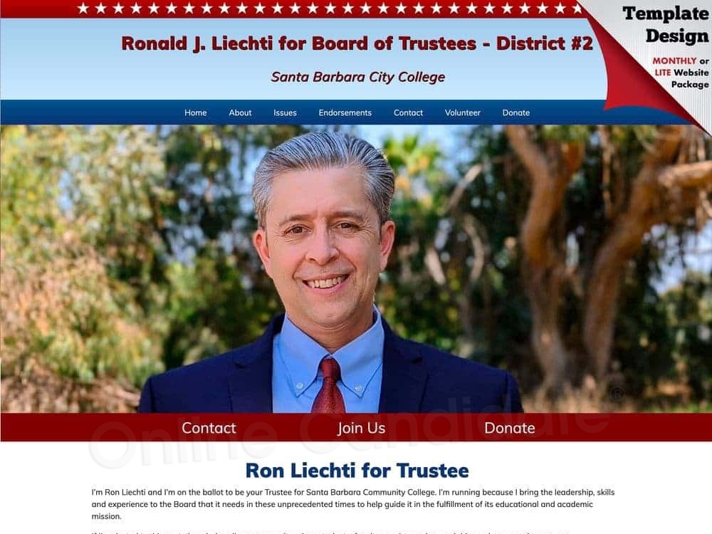 Ronald J. Liechti forSanta Barbara Community College School Board of Trustees - District #2 