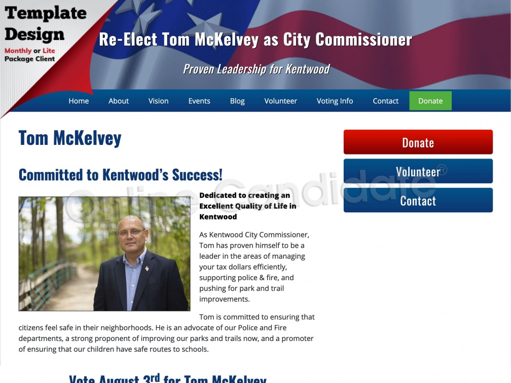  Re-Elect Tom McKelvey as City Commissioner
