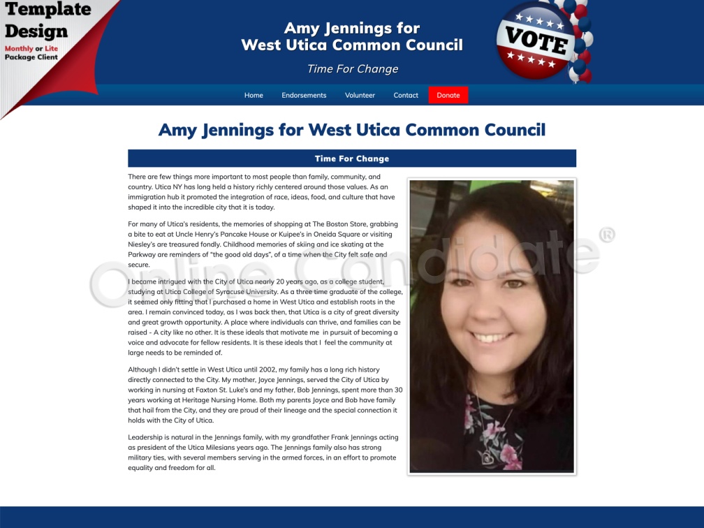 Amy Jennings for West Utica Common Council 