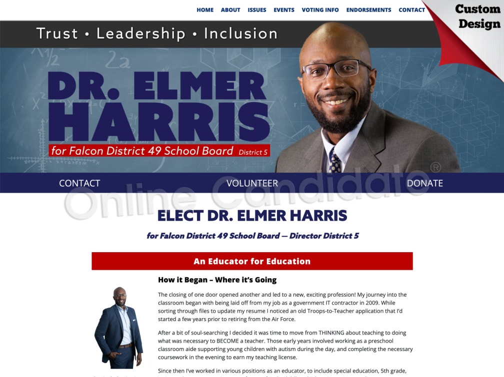 Dr. Elmer Harris for Falcon District 49 School Board