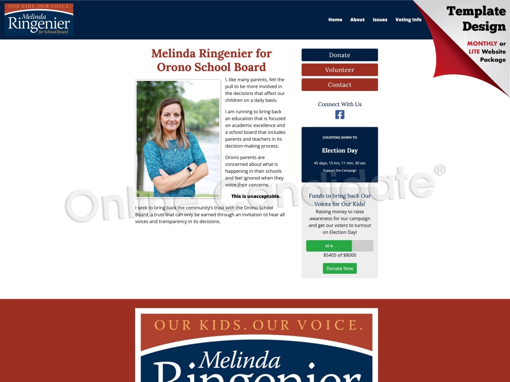 Melinda Ringenier for Orono School Board