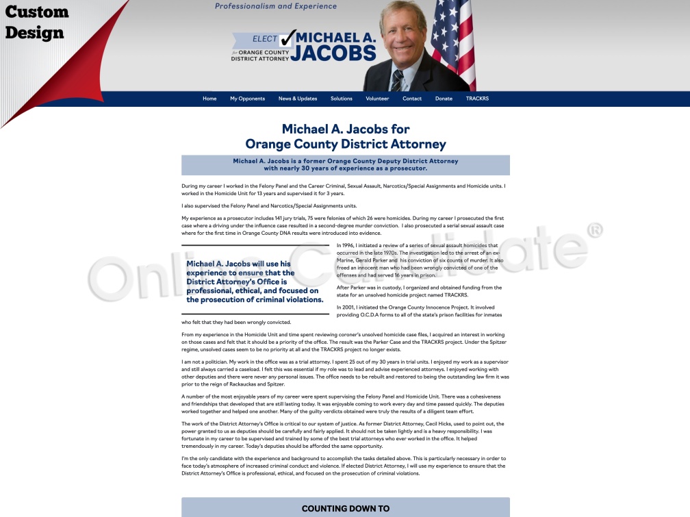 Michael Jacobs for Orange County District Attorney
