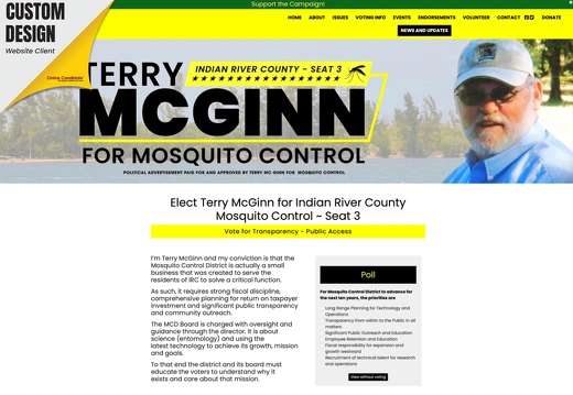 Terry McGinn for Indian River County Mosquito Control – Seat 3 