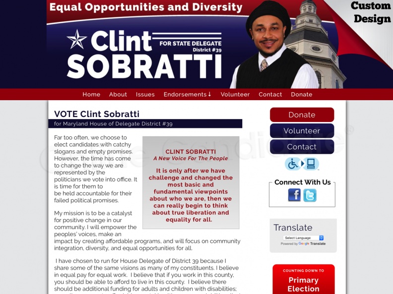 Clint Sobratti for Maryland House of Delegate District #39
