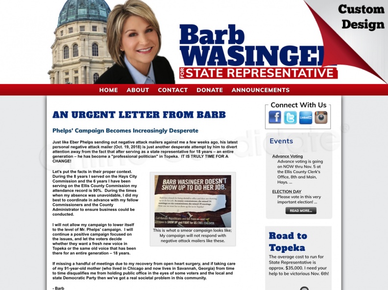 Barbara K. Wasinger for Kansas State Representative