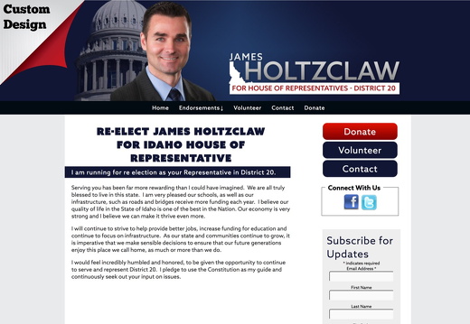Campaign Website Design Examples Online Candidate