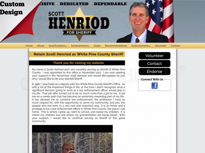 Scott Henriod as White Pine County Sheriff