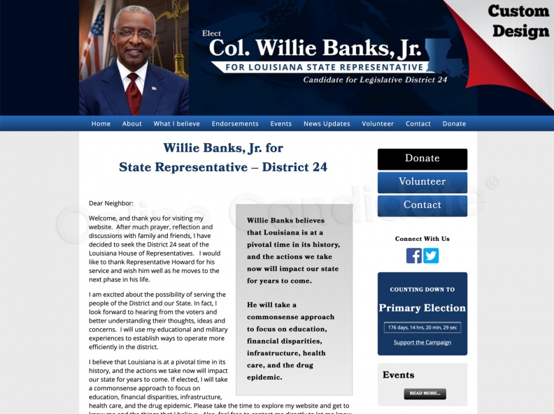 Willie Banks, Jr. for State Representative – District 24
