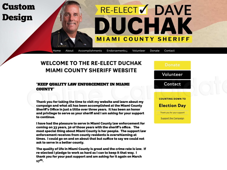 Re-Elect Dave Duchak for Miami County Sheriff