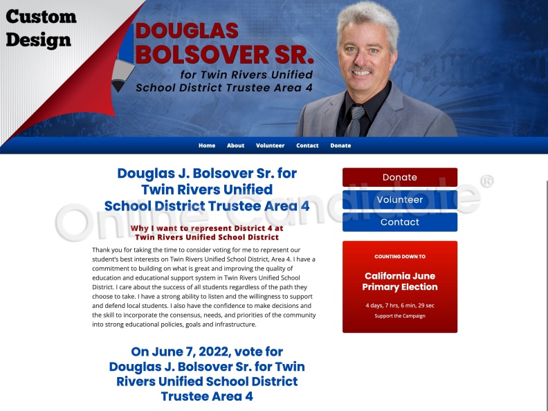 Douglas J. Bolsover Sr. for Twin Rivers Unified School District Trustee Area 4