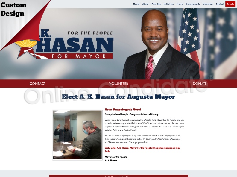 A. K. Hasan for Augusta Mayor